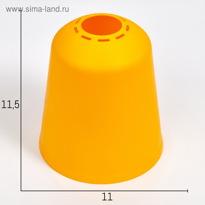 Плафон универсальный "Цилиндр"  Е14/Е27 желтый 11х11х12см - Фото 1
