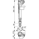 Впускной механизм для унитаза Alcaplast A17-1/2", с нижней подводкой - Фото 2