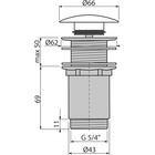 Донный клапан для раковины Alcaplast A395B, CLICK/CLACK 5/4", без перелива - Фото 2