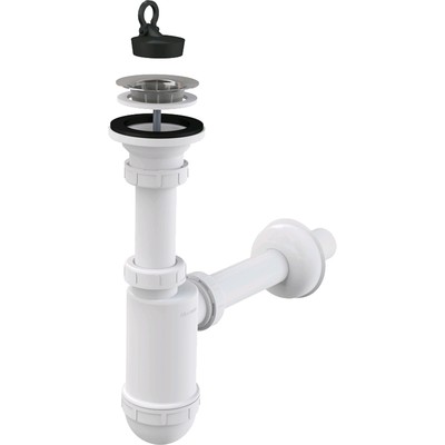 Сифон для раковины Alcaplast A411, DN=32 мм, с решеткой из нержавеющей стали DN=63 мм