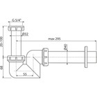 Сифон для раковины и биде Alcaplast A45F-DN40, DN=40 мм, пластик - Фото 2