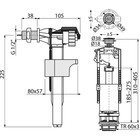 Выпускной комплект Alcaplast SA2000K 1/2" CHROM, со стоп кнопкой, впускной механизм А16 1/2   507520 - Фото 2