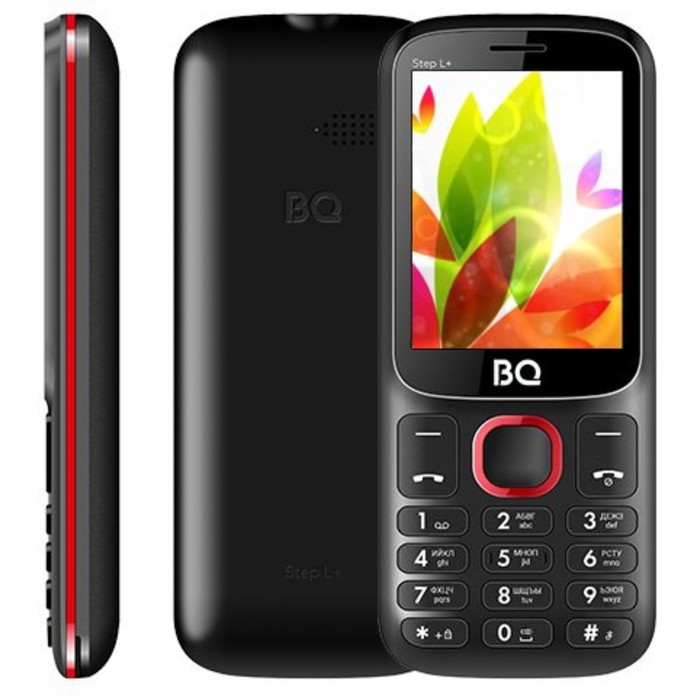 Сотовый телефон BQ M-2440 Step L+ 2,4", 32Мб, microSD, 2 sim, чёрно-красный - фото 51618153