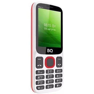 Сотовый телефон BQ M-2440 Step L+ 2.4", 32 МБ, microSD, 2 SIM, бело-красный