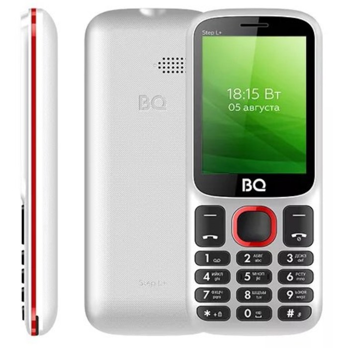 Сотовый телефон BQ M-2440 Step L+ 2,4", 32Мб, microSD, 2 sim, бело-красный - фото 51618155