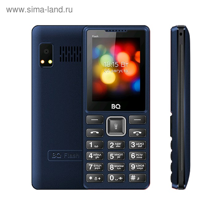 Сотовый телефон BQ M-2444 Flash 2,4", 32Мб, microSD, 2 sim, синий - Фото 1