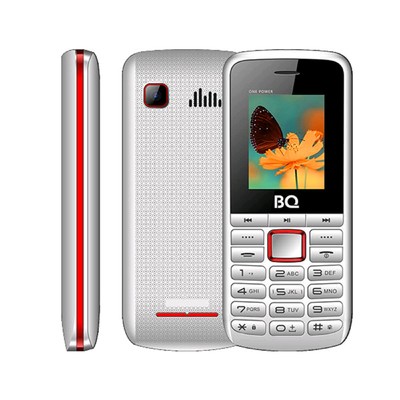 Сотовый телефон BQ M-1846 One Power 1,77", 32Мб, microSD, 2 sim, бело-красный
