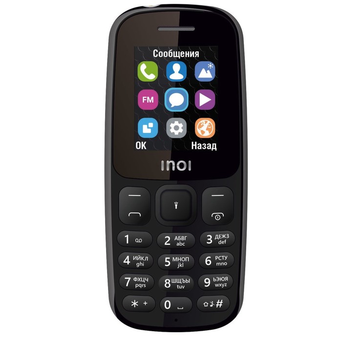 Сотовый телефон INOI 100, 1.8", 2 sim, 64Мб, microSD, 800 мАч, чёрный - Фото 1
