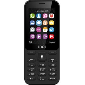 Сотовый телефон INOI 241 2,4", microSD, 0,3МП, 2 sim, чёрный