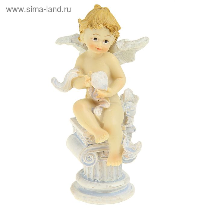Сувенир "Ангелочек на колонне воздушный" 9,5х5х3,7 см - Фото 1