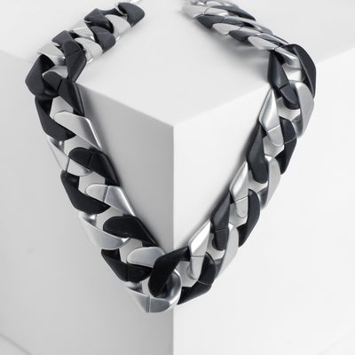 Колье «Цепь гранж» квадратное плетение, цвет матовое золото, 50см