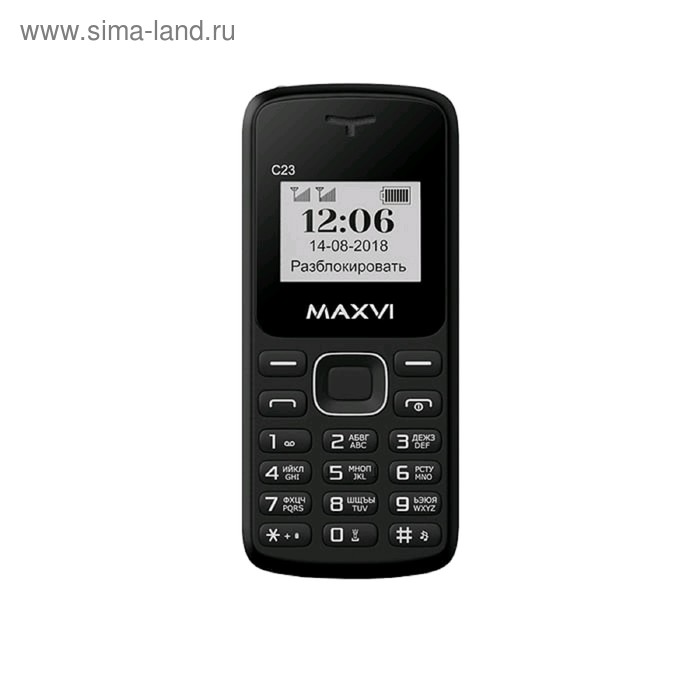 Сотовый телефон MAXVI C23 1,44", 32Мб, microSD, 2 sim, чёрный - Фото 1