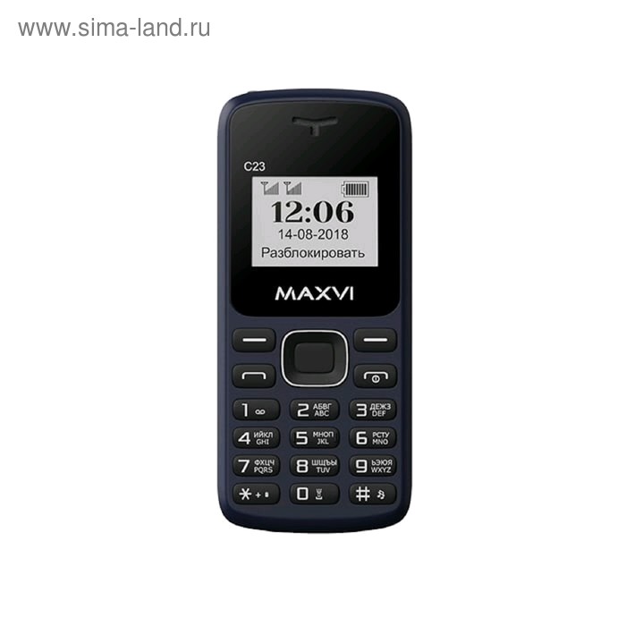 Сотовый телефон MAXVI C23 1,44", 32Мб, microSD, 2 sim, тёмно-синий - Фото 1