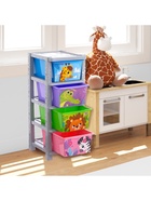Комод пластиковый детский «Весёлый зоопарк», 4 секции - Фото 5