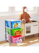 Комод пластиковый детский «Весёлый зоопарк», 3 секции - Фото 5