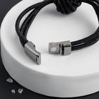 Браслет ассорти «На магните» скрученный шар, 21см, цвет чёрный - фото 24495772