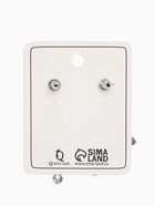 Серьги со стразами «Крестики» вставки, белые в серебре  (артикул 4996714)  большой выбор товаров оптом и в розницу по низким ценам с доставкой