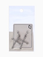 Серьги со стразами «Крестики» вставки, белые в серебре  (артикул 4996714)  большой выбор товаров оптом и в розницу по низким ценам с доставкой