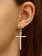 Серьги металл «Крестики» дуэт, цвет серебро - Фото 2