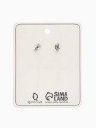 Серьги металл «Крестики» дуэт, цвет серебро - Фото 6