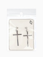 Серьги металл «Крестики» дуэт, цвет серебро - Фото 7