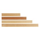 Набор деревянных линеек Calligrata, 4 штуки (15, 20, 25 и 30 см) - Фото 2