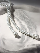 Бусы «Жемчуг» нить, шар №6, белые, L=117 см - Фото 8