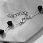Бусы «Зигзаг» d=0,6, цвет чёрный в серебре, 45 см - Фото 2
