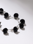 Колье «Зигзаг» бусины №6, чёрные в серебре, 45 см - Фото 2