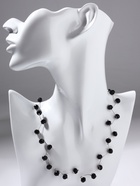 Колье «Зигзаг» бусины №6, чёрные в серебре, 45 см - Фото 5