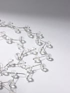 Колье «Зигзаг» бусины №6, белые в серебре, 45 см - Фото 3