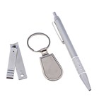 Подарочный набор, 3 предмета в коробке: ручка, брелок, кусачки (комплект 3 шт) - фото 26006907