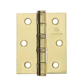 Петля дверная MARLOK, 75х62х2.5 мм, цвет золото