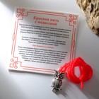 Браслет-оберег «Красная нить» шерстяная, на мудрость, сова, цвет чернёное серебро,30см - Фото 1