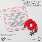 Браслет-оберег «Красная нить. Саламандра», шерстяная, на защиту, 30 см, цвет золото - Фото 2