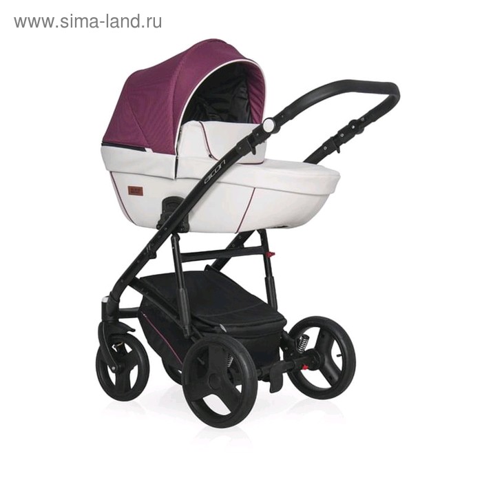 Коляска 2 в 1 Riko Aicon Pro, цвет тёмно малиновый-белый - Фото 1
