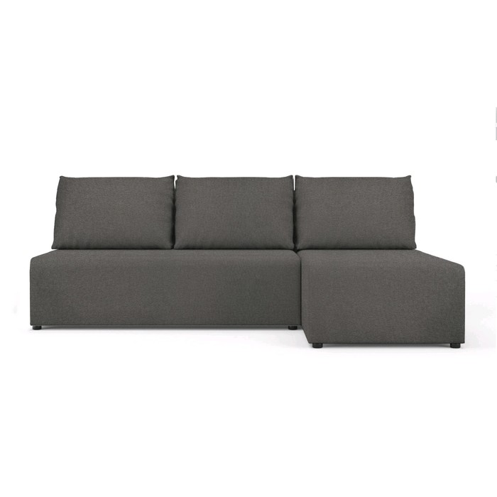 Угловой диван «Алиса», еврокнижка, рогожка bahama/arben, цвет steel