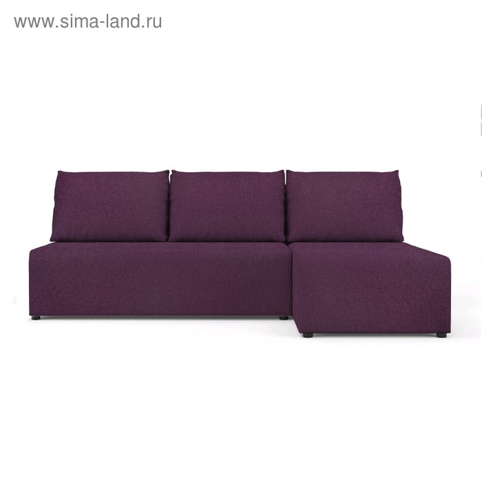 Угловой диван «Алиса», еврокнижка, рогожка bahama/arben, цвет violet - Фото 1