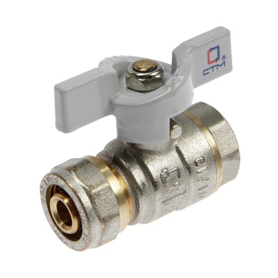 Кран шаровой «СТМ» СТАНДАРТ, 16×1/2", цанга/гайка, бабочка