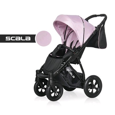 Коляска прогулочная Riko Scala, цвет графит, розовый