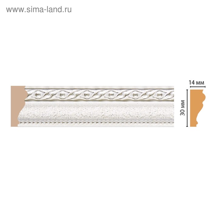 Молдинг 3х1,4х240 см, 125-42ШК/48 - Фото 1