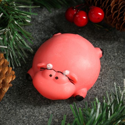 Мыло фигурное "Символ года: Очаровательная коровка" розовая 90гр.