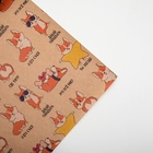Бумага упаковочная крафтовая «Корги» 50х70 см - Фото 3
