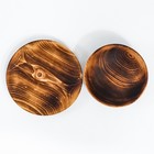 Набор деревянных тарелок из цельного кедра Mаgistrо, 2 шт: 20×2,5 см, 16×6 см, обожжённые - фото 4307226