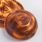 Набор деревянных тарелок из цельного кедра Mаgistrо, 2 шт: 20×2,5 см, 16×6 см, обожжённые - фото 4307227