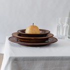 Набор тарелок из натурального кедра Mаgistrо, 3 шт, 27,5×3 см, 23,5×4 см, 19×4,5 см, цвет шоколадный - фото 8996927