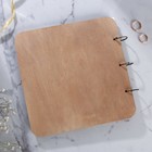 Книга пожеланий на свадьбу, в деревянной обложке «Цветы» - Фото 4