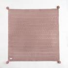 Плед вязаный детский «Крошка Я», рисунок косичка, 90×90 см, коричневый  (артикул 4937540)  большой выбор товаров оптом и в розницу по низким ценам с доставкой