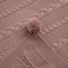 Плед вязаный детский «Крошка Я», рисунок косичка, 90×90 см, коричневый  (артикул 4937540)  большой выбор товаров оптом и в розницу по низким ценам с доставкой