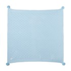 Вязаный плед Крошка Я Рисунок ромб, 90х90 см, цвет голубой - фото 119407779